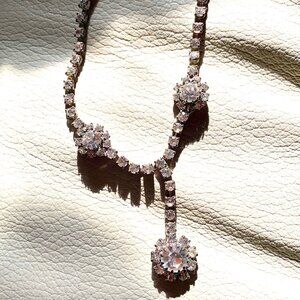 BEAUTIFUL VINTAGE COSTUME RHINESTONE NECKLACE